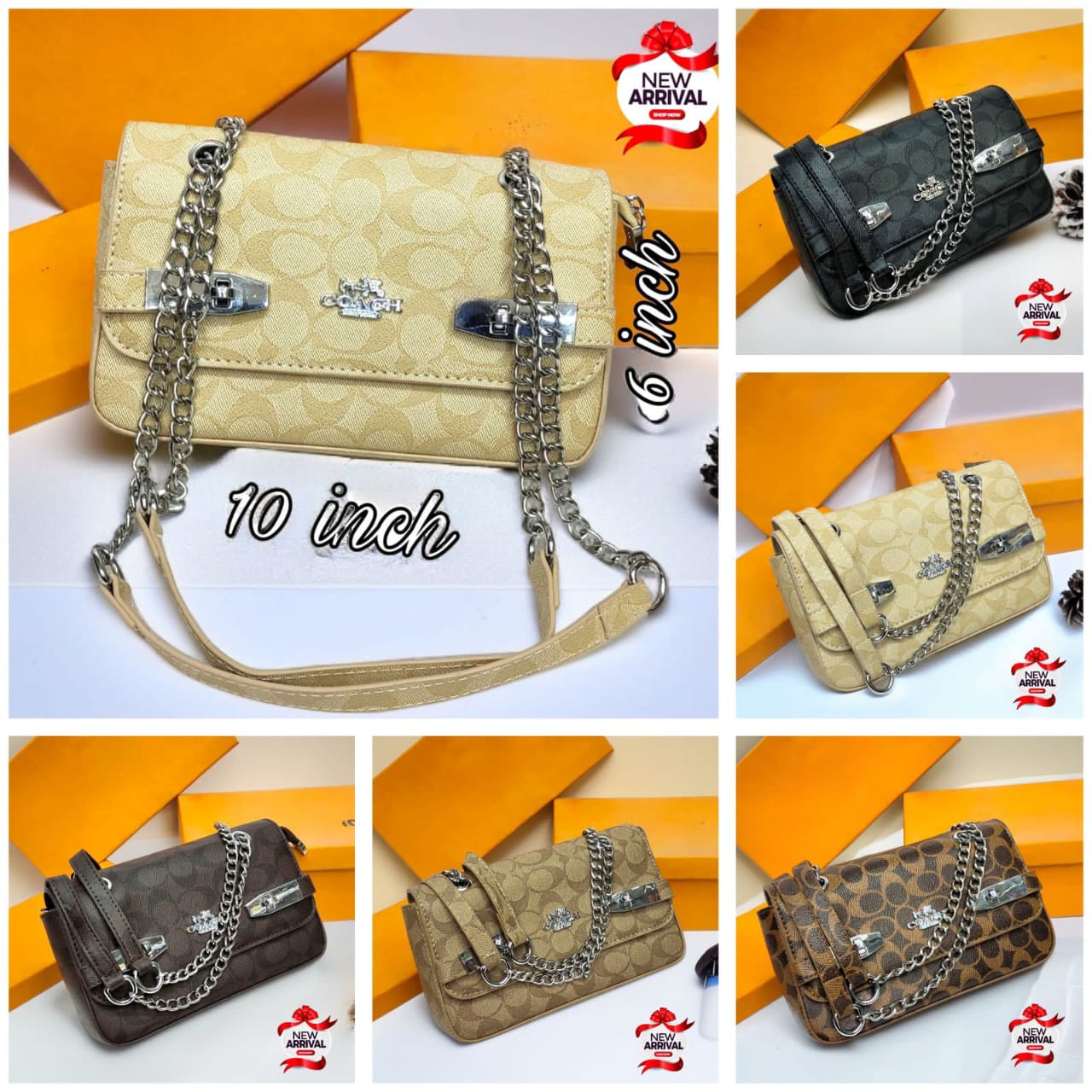 Imported Coach Branded Cross Body Bag for Girls 🎀