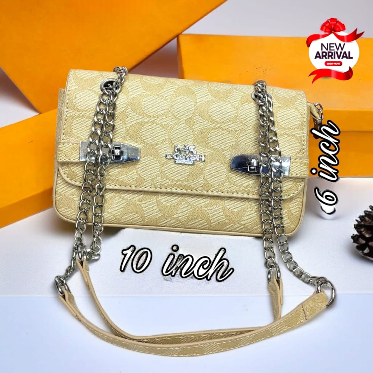 Imported Coach Branded Cross Body Bag for Girls 🎀