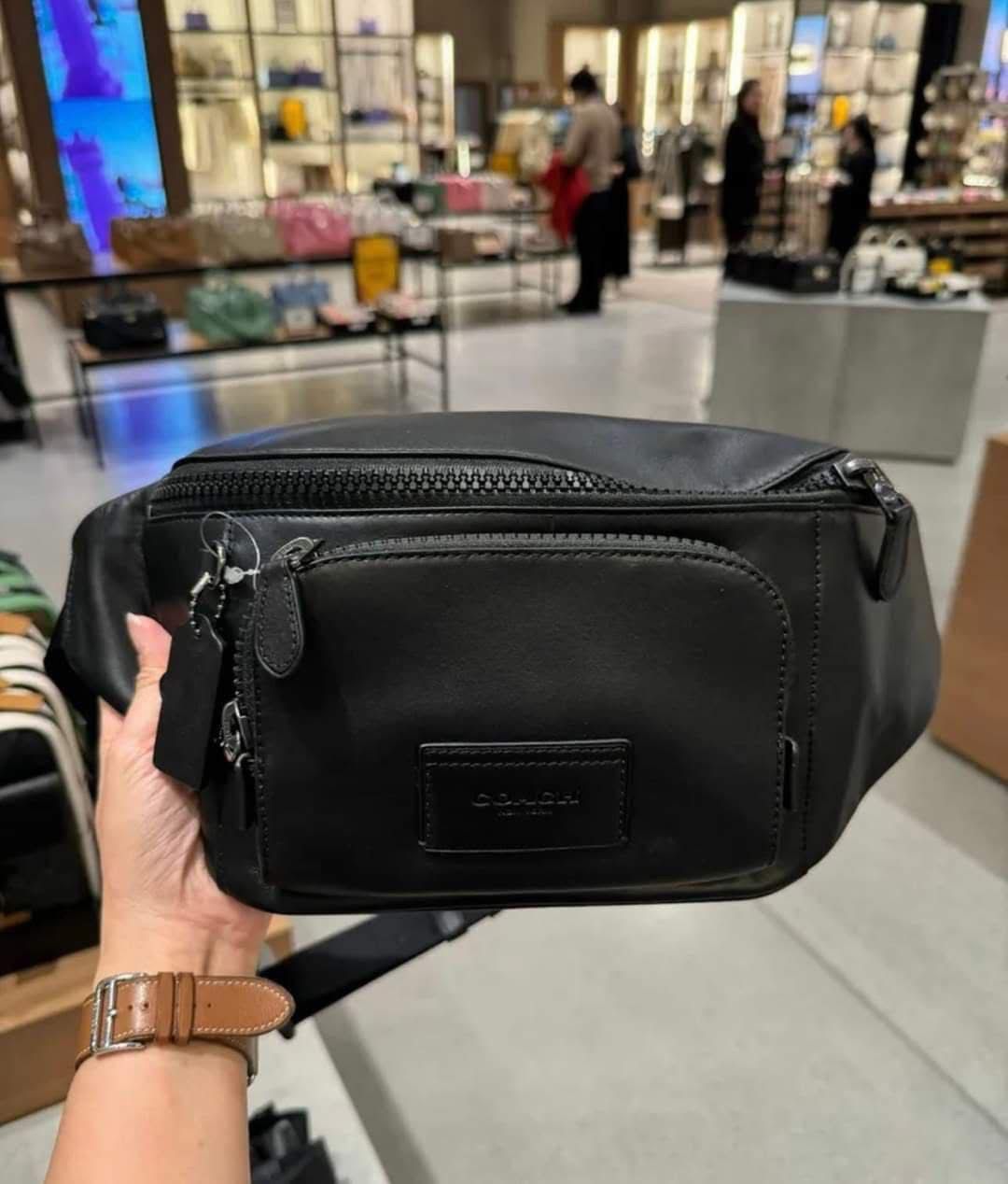 COACH X JEAN MICHEL BASQUIAT TRACK BELT BAG IN SIGNATURE CANVAS