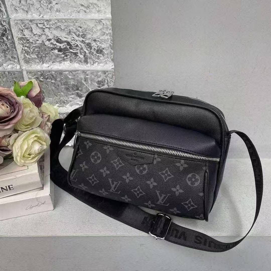 Louis Vuitton Taigarama Outdoor Messenger in black and Monogram