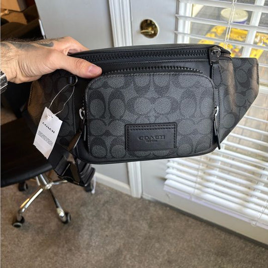 COACH X JEAN MICHEL BASQUIAT TRACK BELT BAG IN SIGNATURE CANVAS