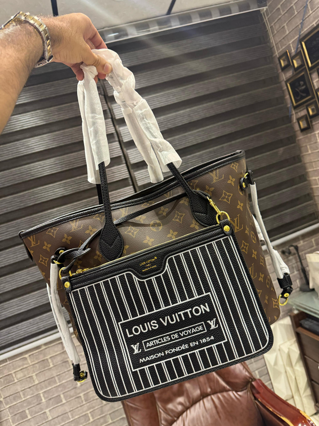Louis Vuitton  Neverfull Inside out MM  New Reversiable Neverfull