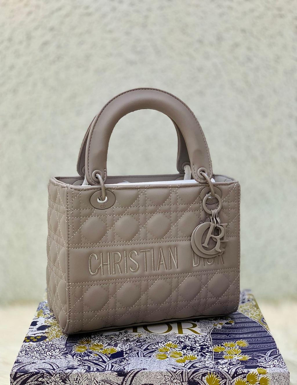“Christian Dior Lady Dior White Quilted Handbag – Luxury Designer Tote Bag”