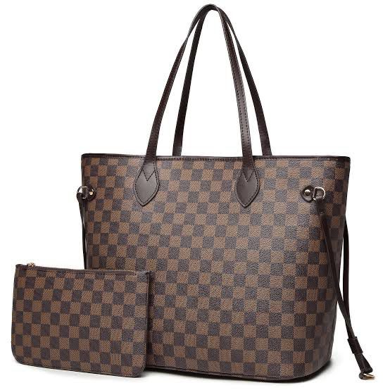 Versatile Checkered Shoulder Bag